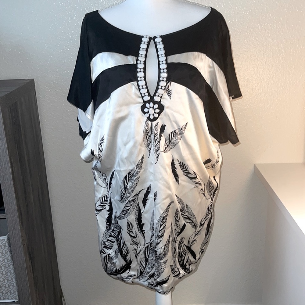 Bebe Silk midi Dress Size L